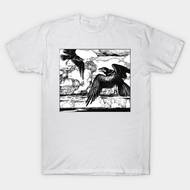 Two Ravens - Ivan Bilibin for Alexander Pushkin T-Shirt by forgottenbeauty